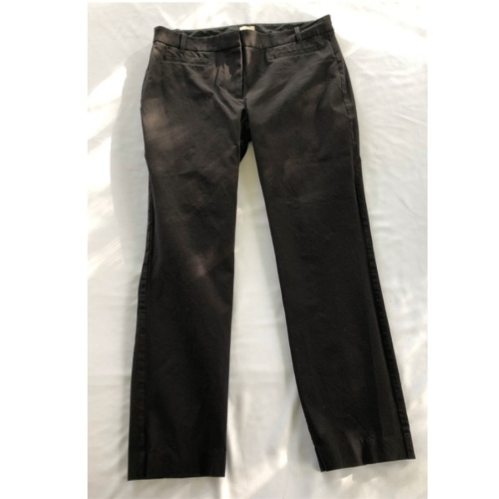 J. CREW black ankle pants cotton stretch 12 EUC